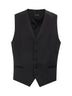 Black virgin wool waistcoat