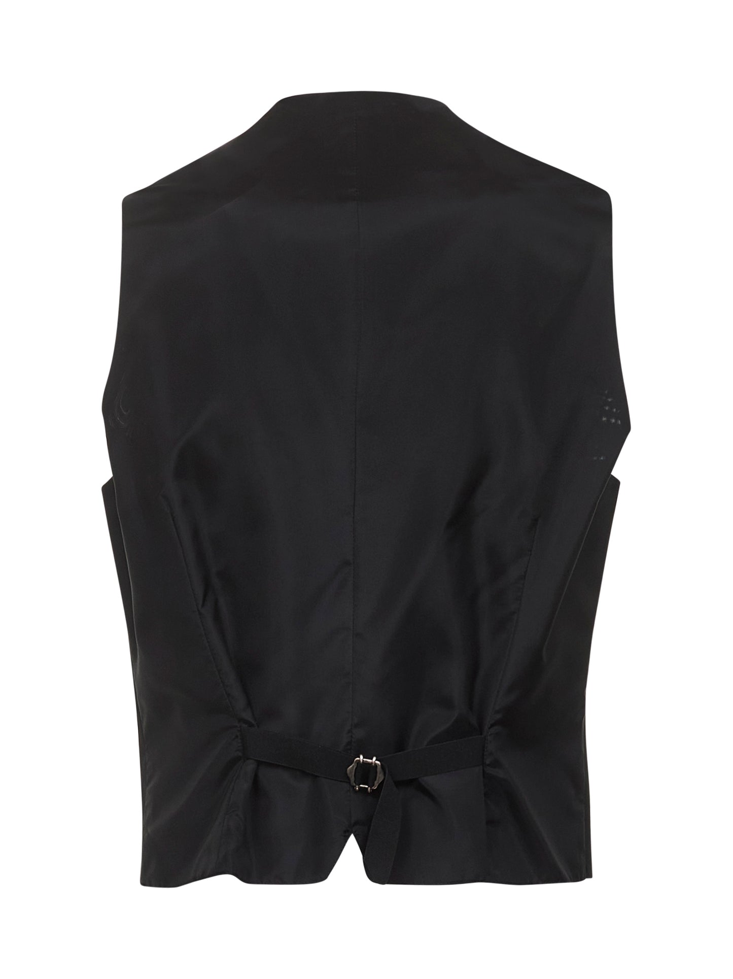 Black virgin wool waistcoat
