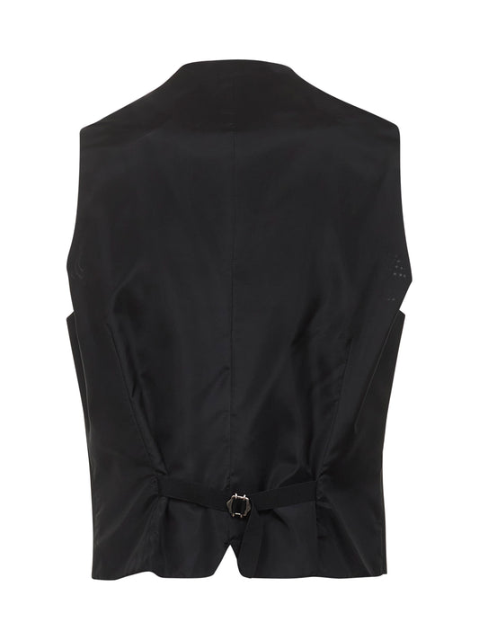 Gilet in lana vergine nera
