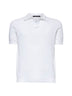 Polo in maglia di cotone bianco