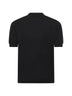Polo in maglia di cotone nero