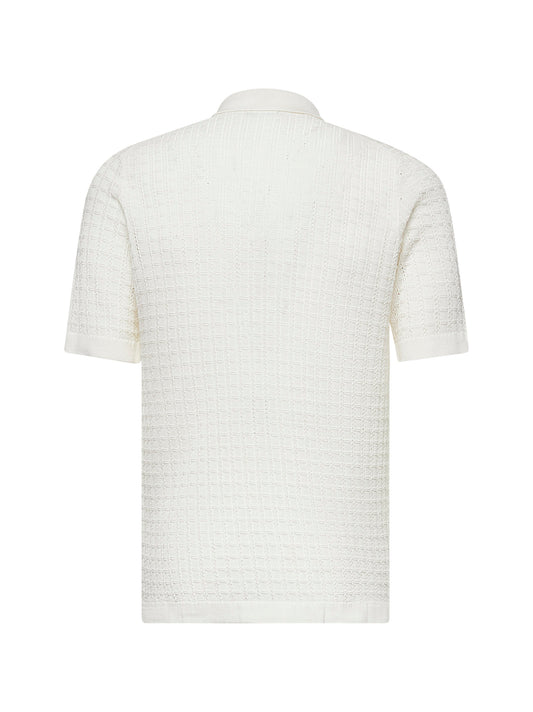 Ivory cotton knit shirt