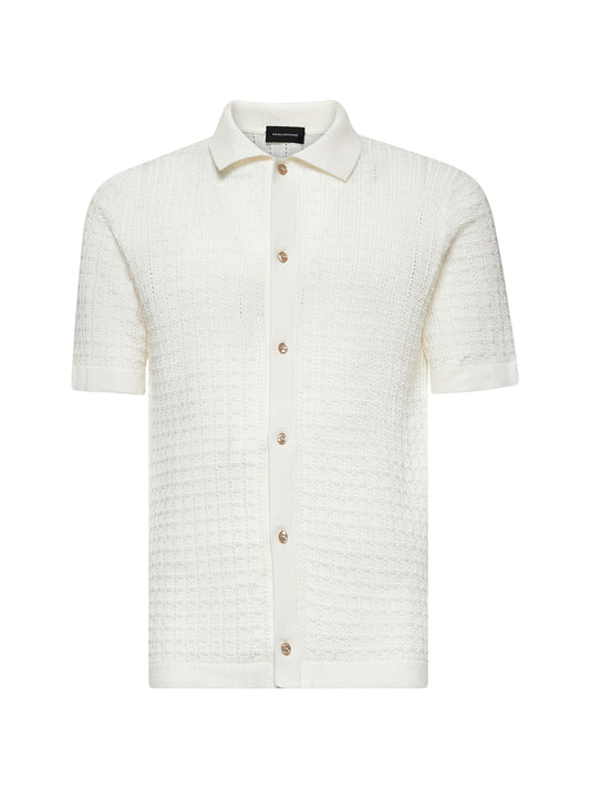 Ivory cotton knit shirt