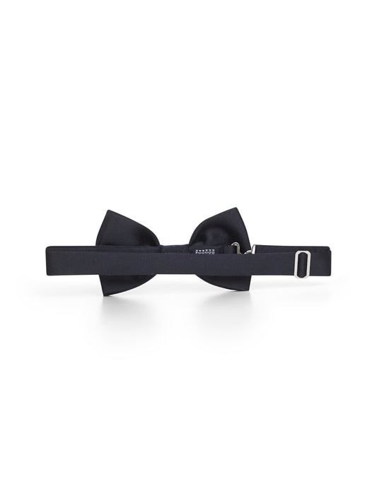 Blue satin bow tie