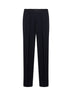 Blue virgin wool pleated trousers