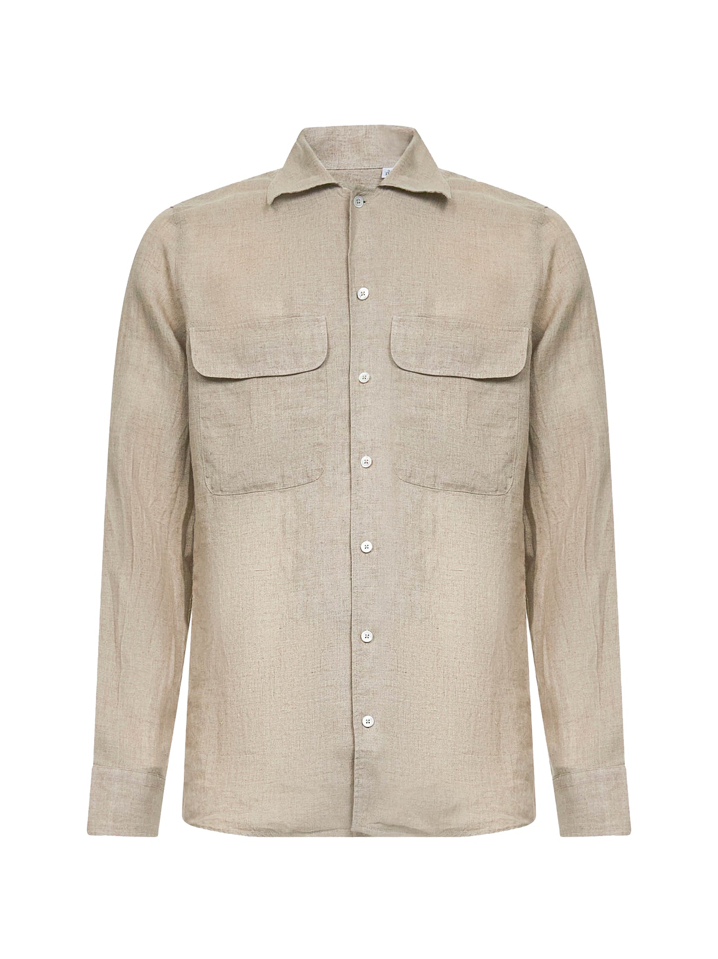 Camicia in lino beige