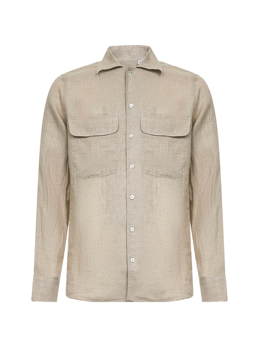 Beige linen shirt