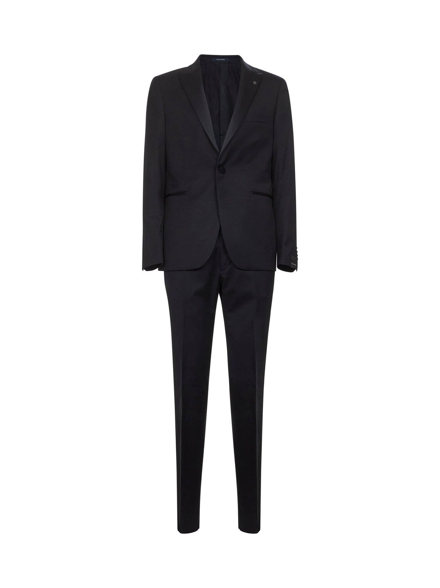 Blue virgin wool tuxedo suit