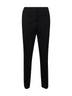 Pantaloni slim tailoring in gabardina di lana nera
