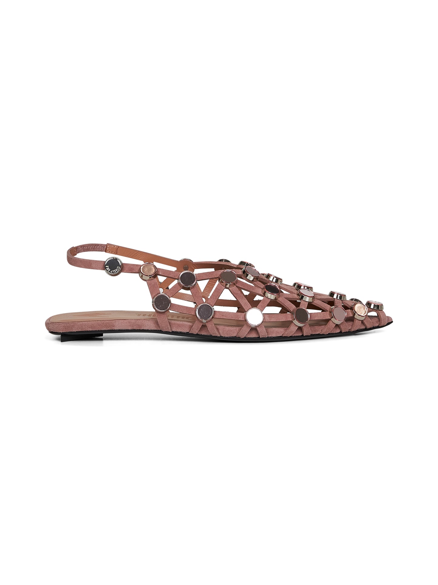 Ballerine "Grid" in camoscio rosa