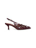 Slingback "Grid" in camoscio bordeaux