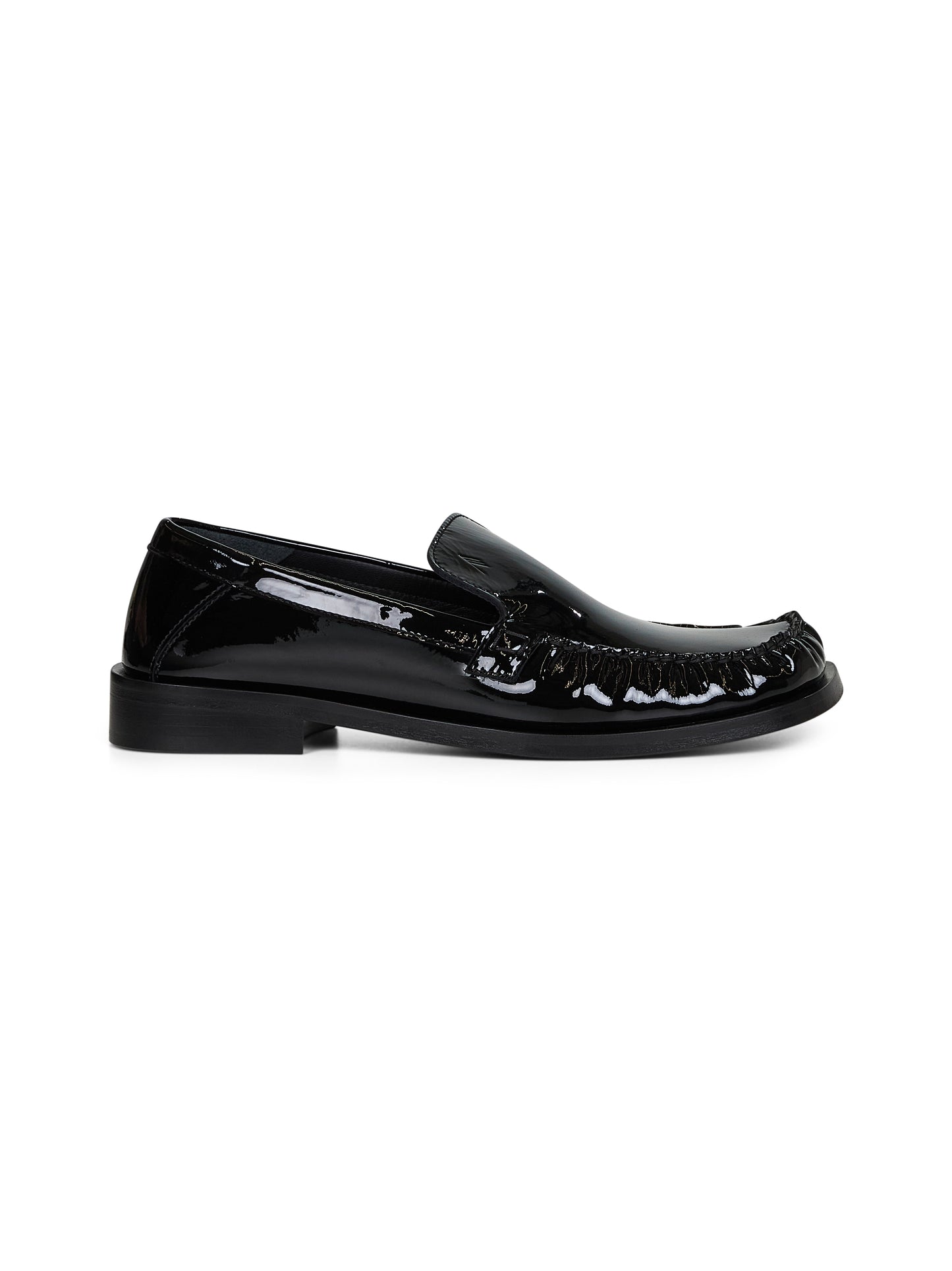 Black patent leather "Charles" loafers