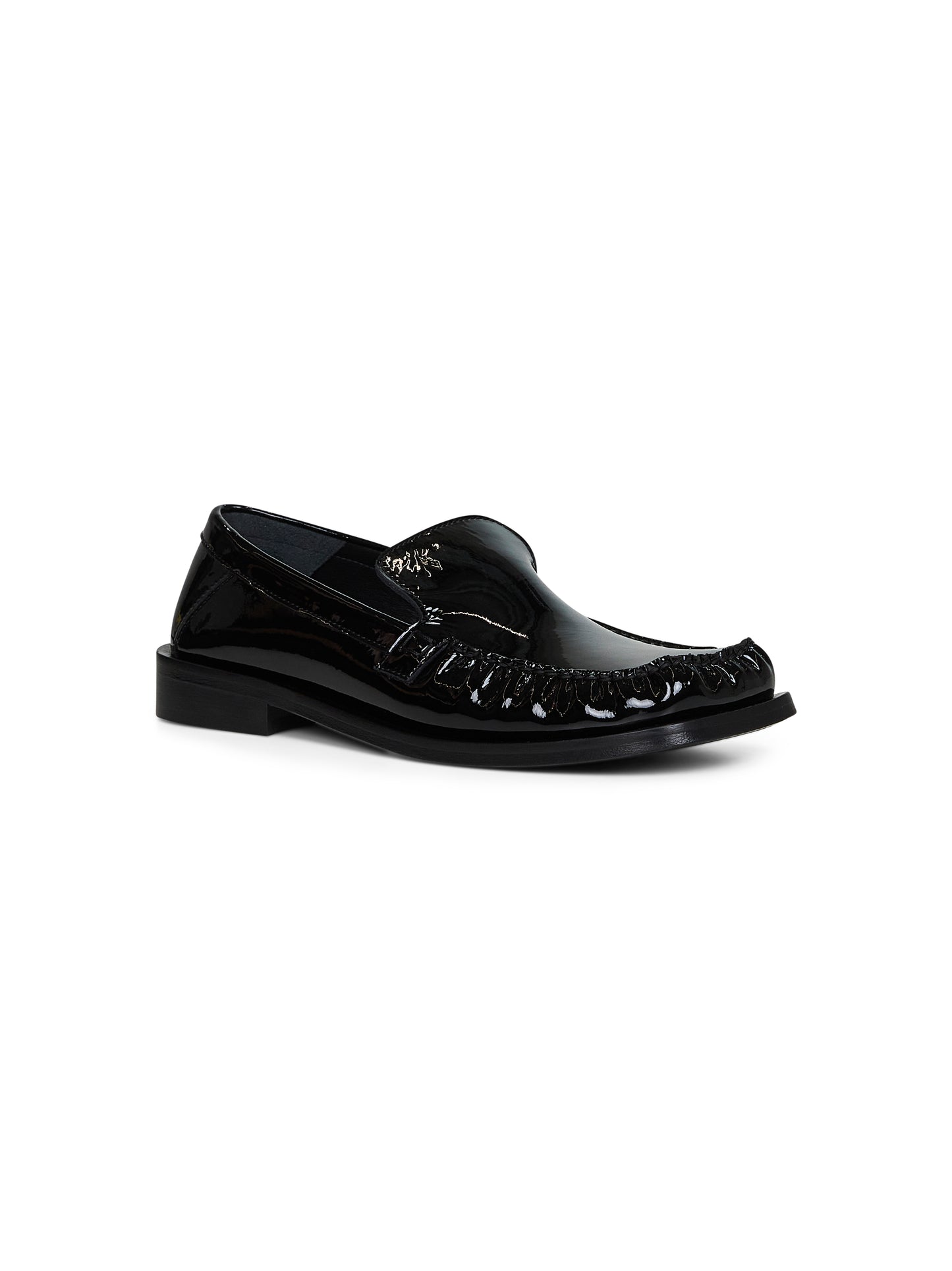 Black patent leather "Charles" loafers