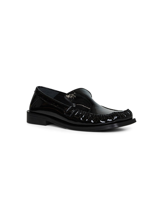Black patent leather "Charles" loafers