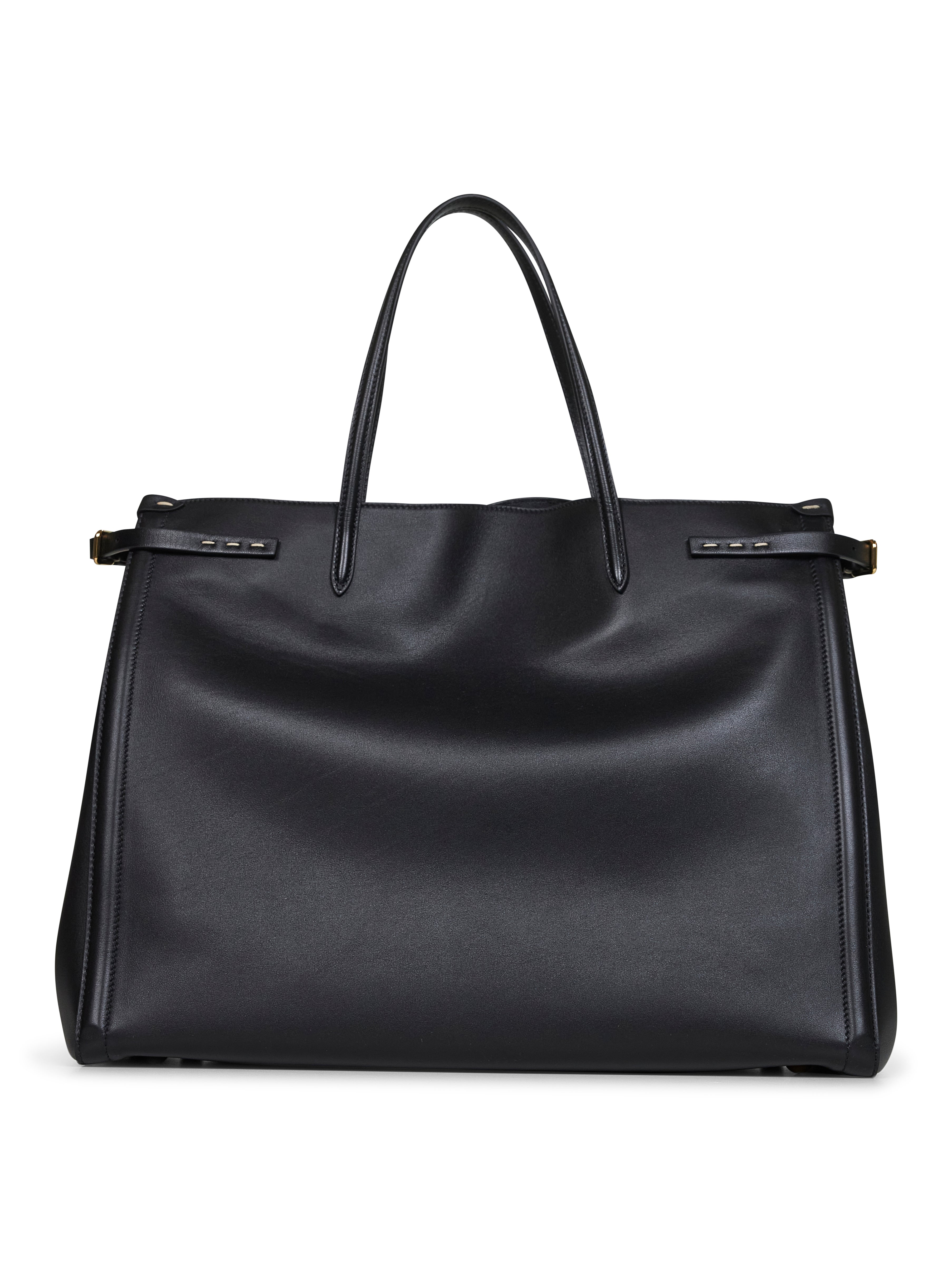 トートバッグ VALENTINO BLACK LEATHER ANTIBES SHOPPING BAG Valentino Garavani Antibes Medium Calfskin Shopping Bag