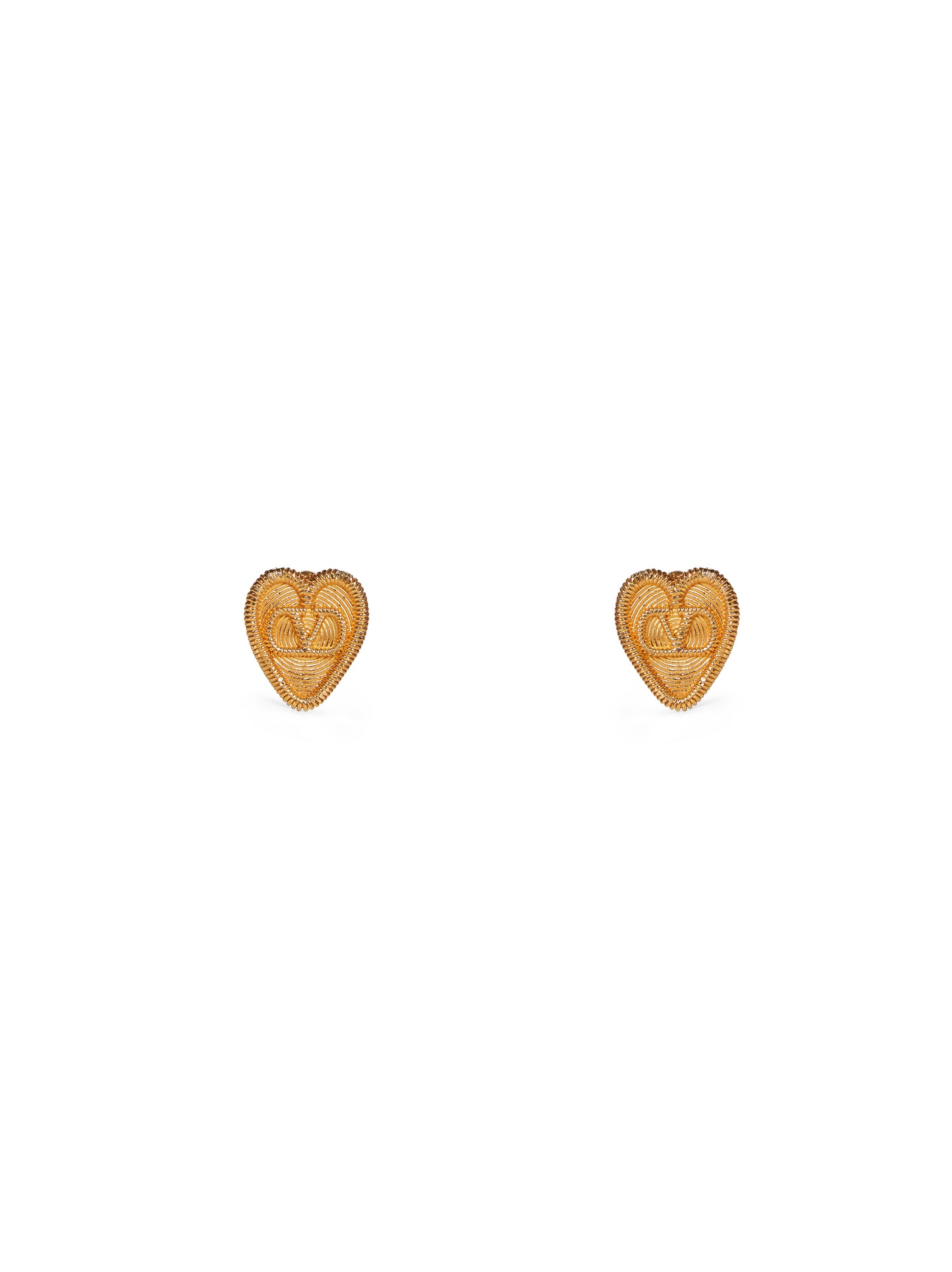 Gold metal Fil Perdu earrings