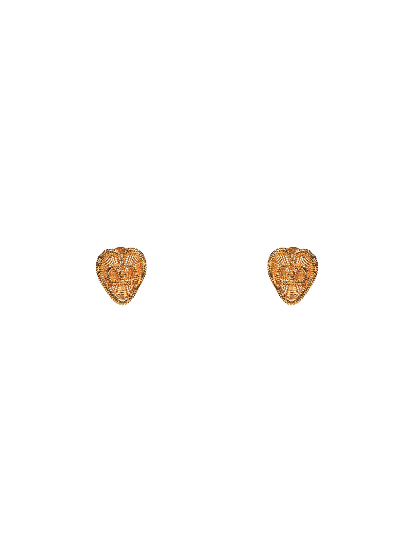 Gold metal Fil Perdu earrings