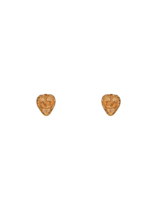Gold metal Fil Perdu earrings
