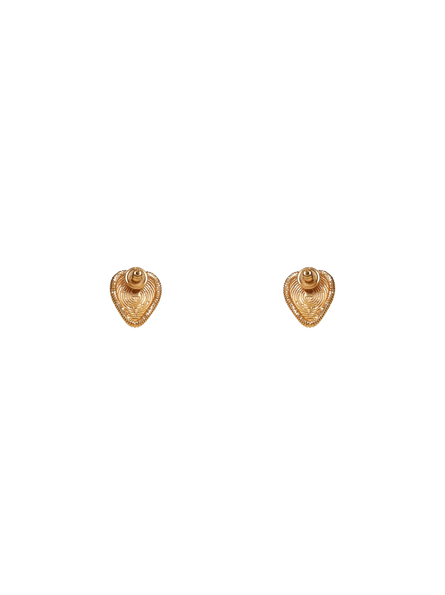 Gold metal Fil Perdu earrings