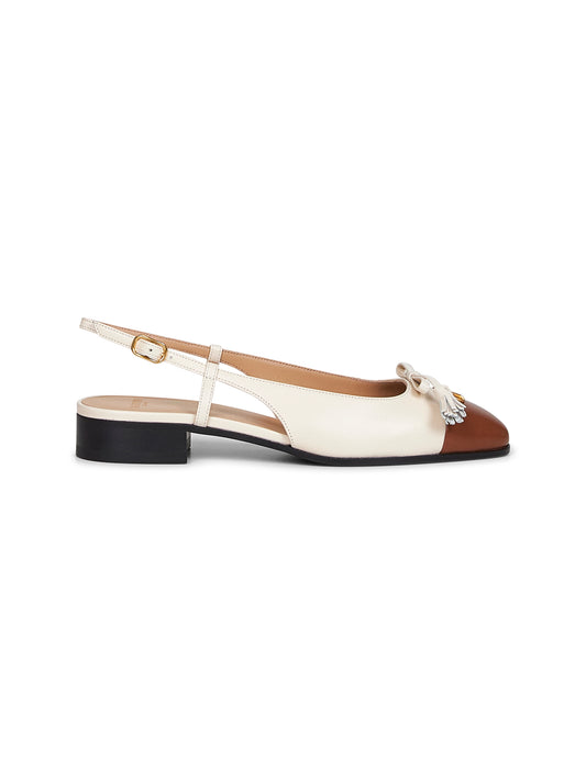 Two-tone goatskin Valet Du Roi ballet flats