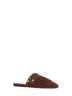 Mules Plaster Caster in camoscio marrone