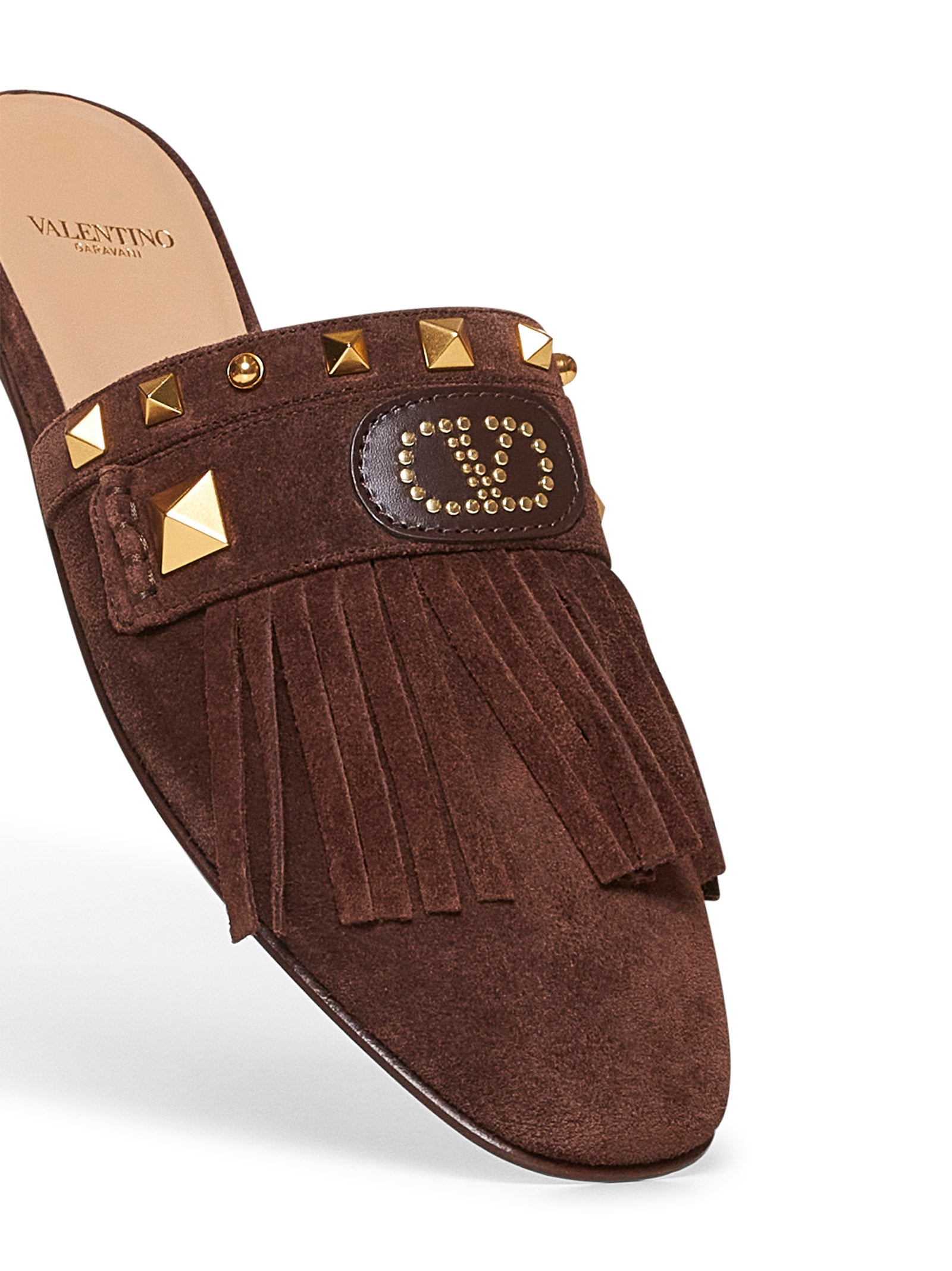 Brown suede Plaster Caster mules – Daniello.com