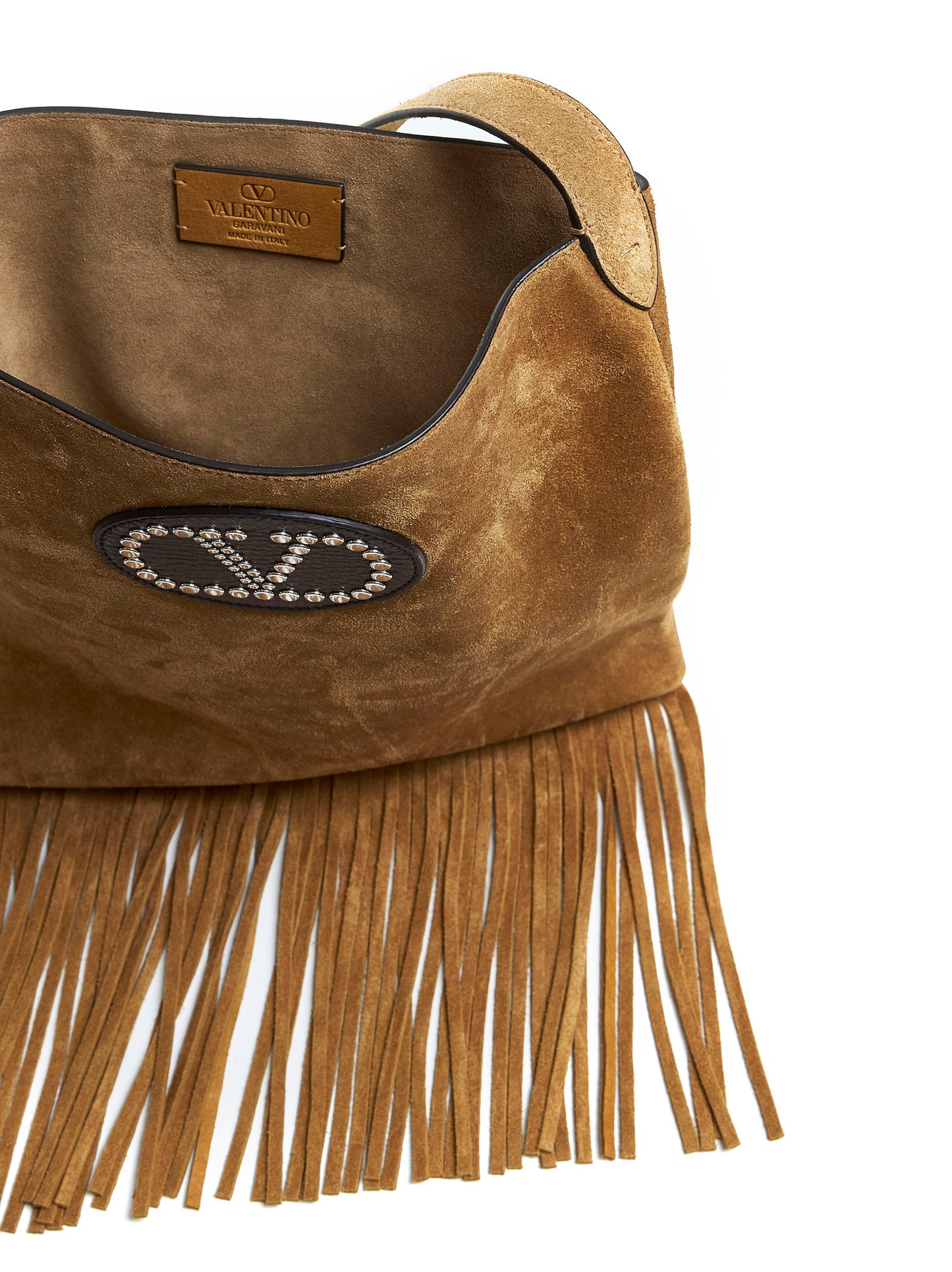 Nellcôte suede shoulder bag with fringes