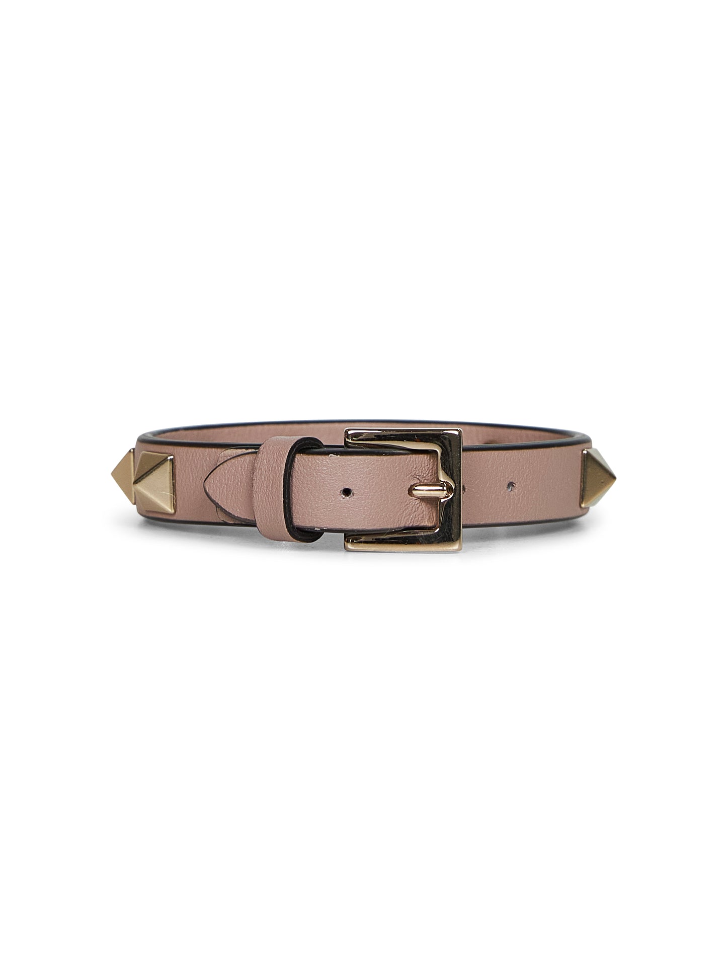 Bracciale Rockstud in pelle di vitello fango<BR/>