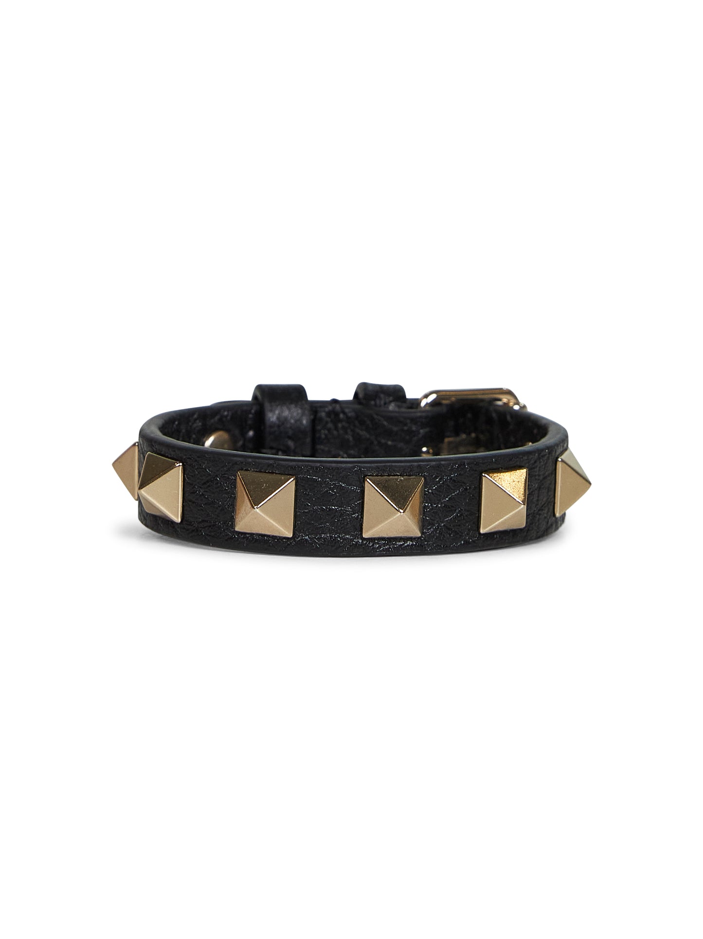 Bracciale Rockstud in pelle granata nera
