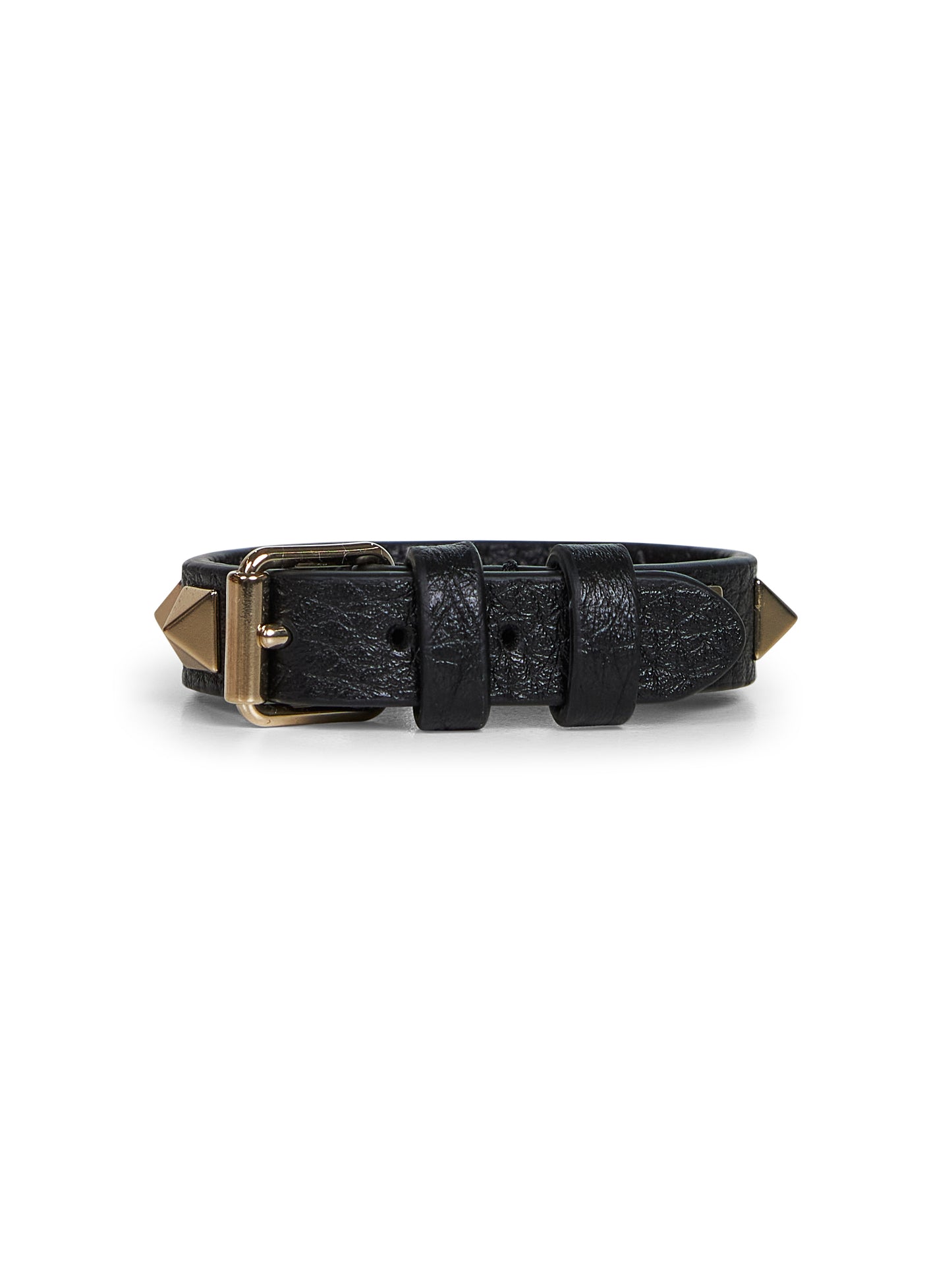 Bracciale Rockstud in pelle granata nera
