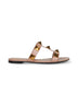 Sandali slide Roman Stud in pelle rosa