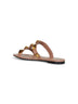 Sandali slide Roman Stud in pelle rosa