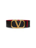 Cintura reversibile VLogo Signature in pelle nera