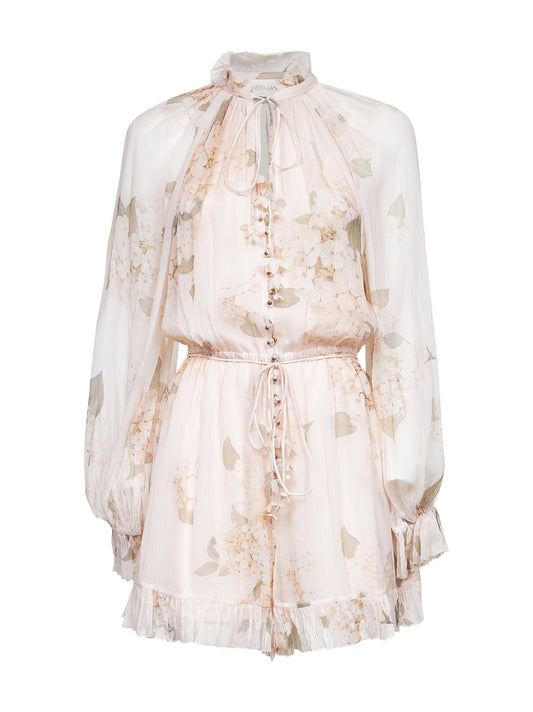 White Hydrangea viscose Balance playsuit