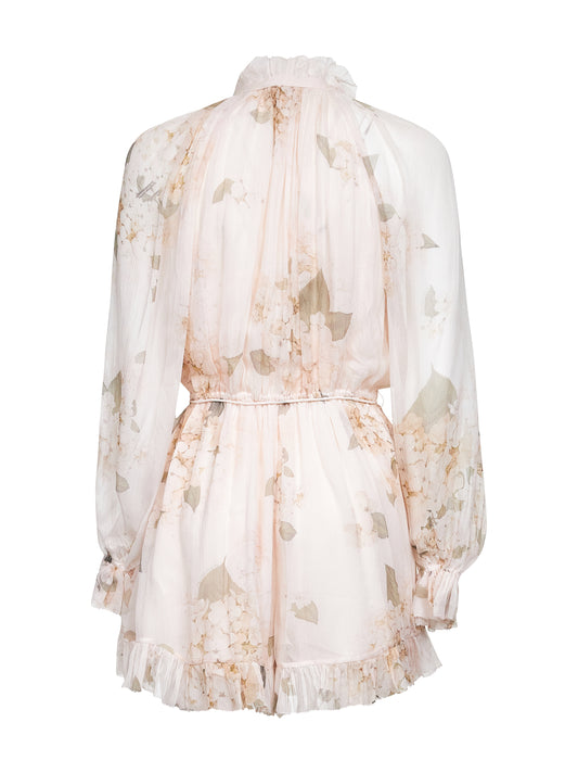White Hydrangea viscose Balance playsuit