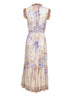 Lilac floral viscose Dawning midi dress