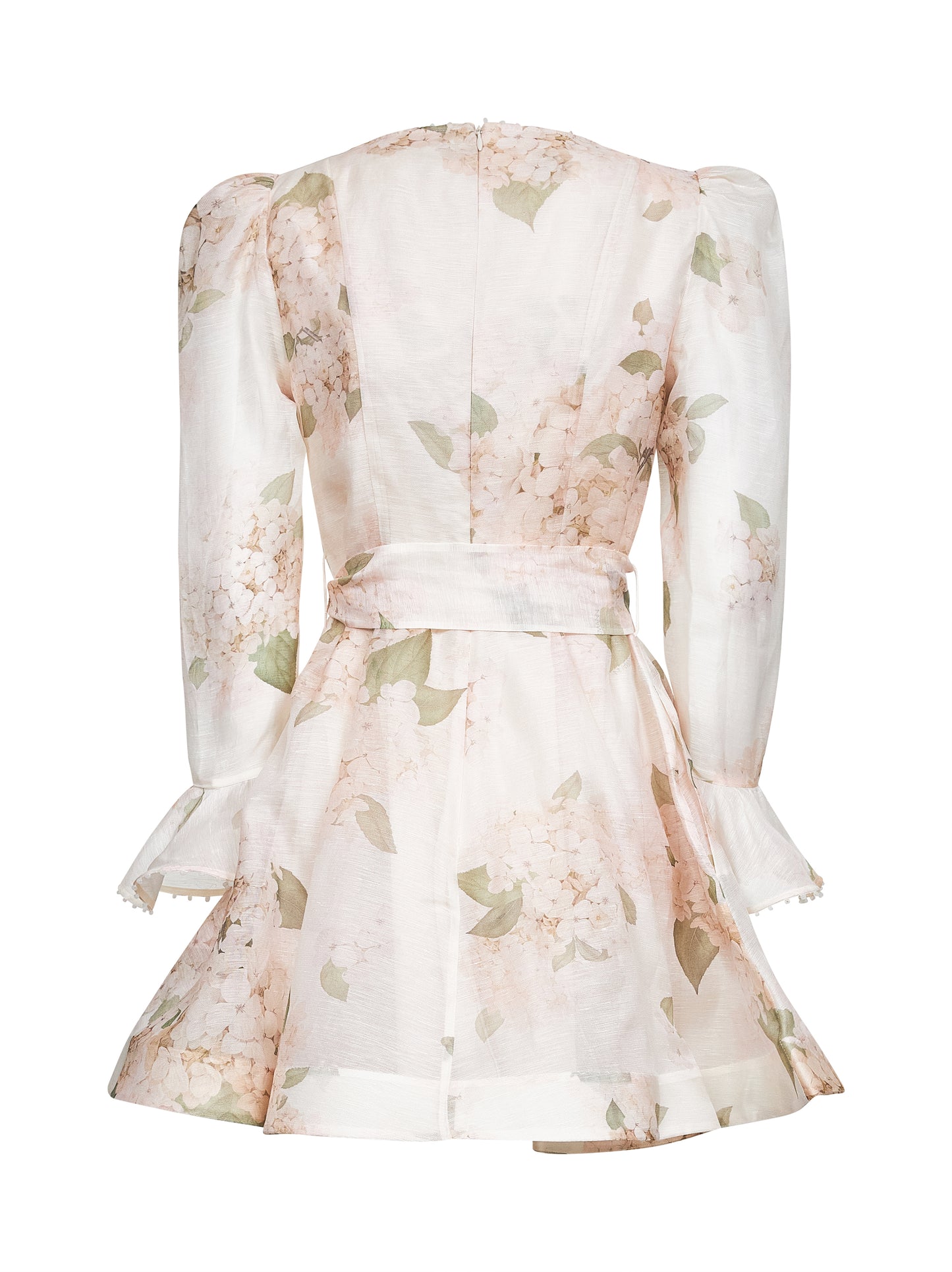 White Ortensia linen and silk Balance mini dress
