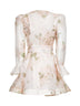 White Ortensia linen and silk Balance mini dress