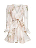 White Ortensia linen and silk Balance mini dress