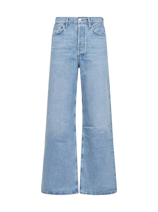 Light blue denim Dame high-rise wide-leg jeans
