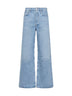 Jeans a vita alta e gamba ampia Dame in denim azzurro