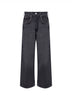 Black regenerative denim Vana fold jeans