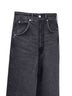 Black regenerative denim Vana fold jeans