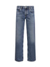 Blue regenerative denim Elson double-waist jeans