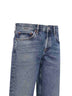 Blue regenerative denim Elson double-waist jeans