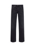 Black regenerative denim Elson double-waist jeans