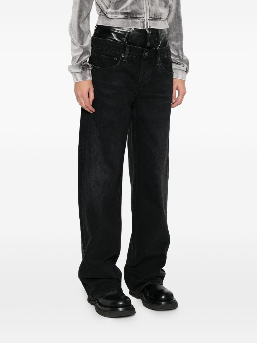 Jeans a doppia vita Elson in denim rigenerativo nero