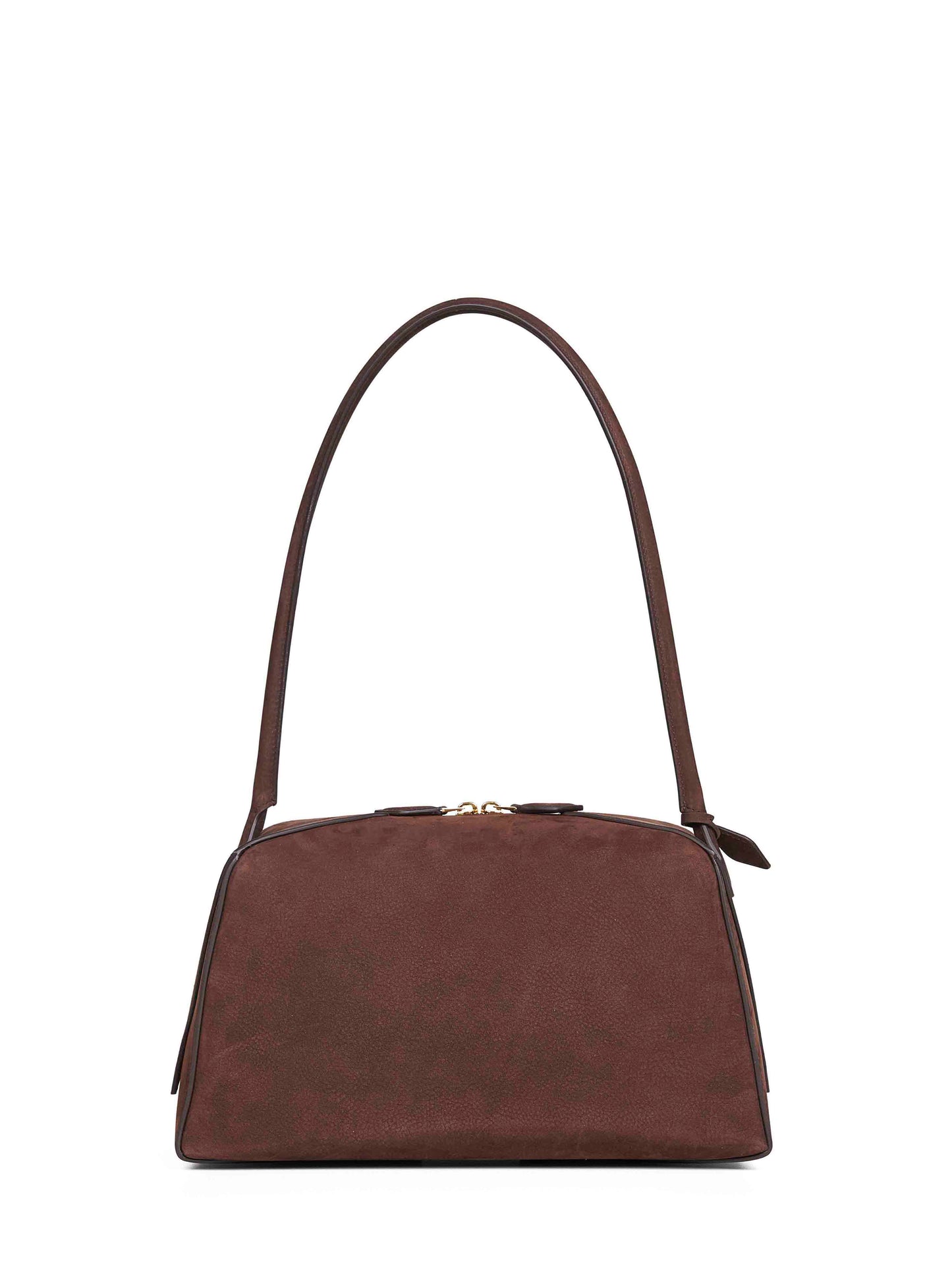 Brown Le Bouledogue bowling shoulder bag