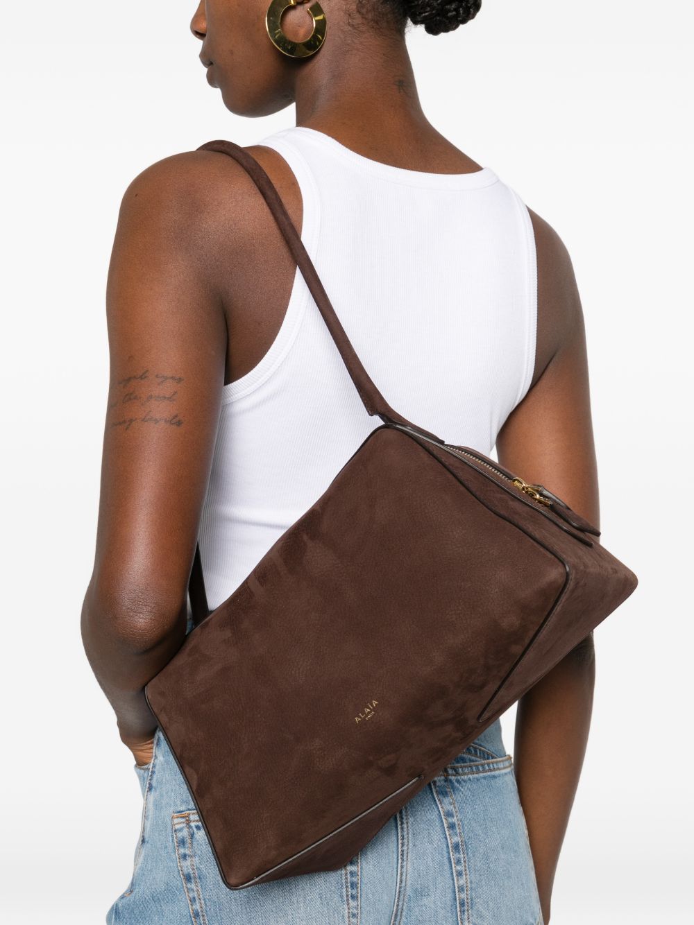 Borsa a spalla bowling Le Bouledogue marrone