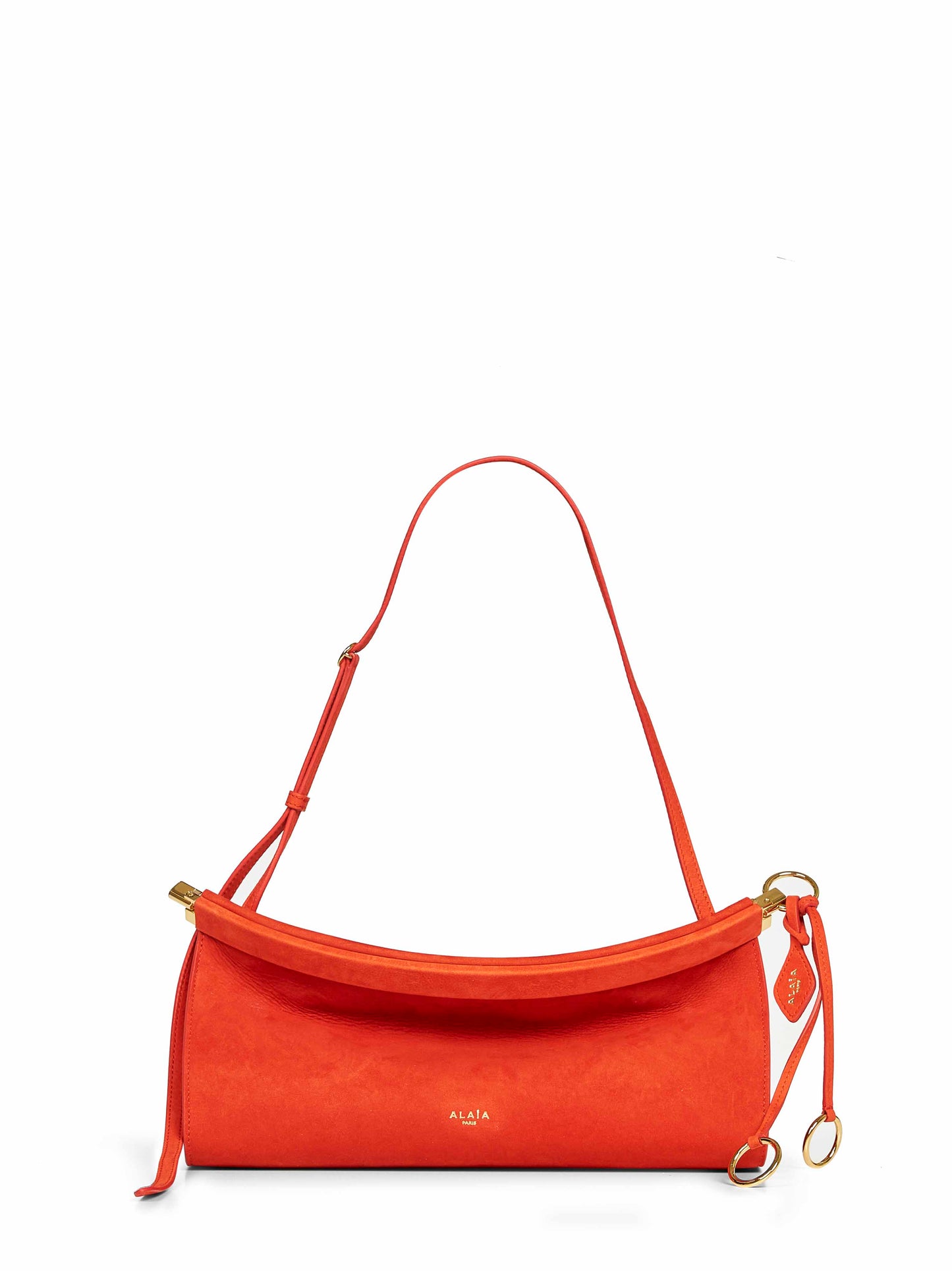 Orange brule "Le Click East West" shoulder bag